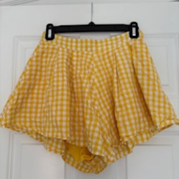 Gingham Yellow Skort - Picture 1 of 3